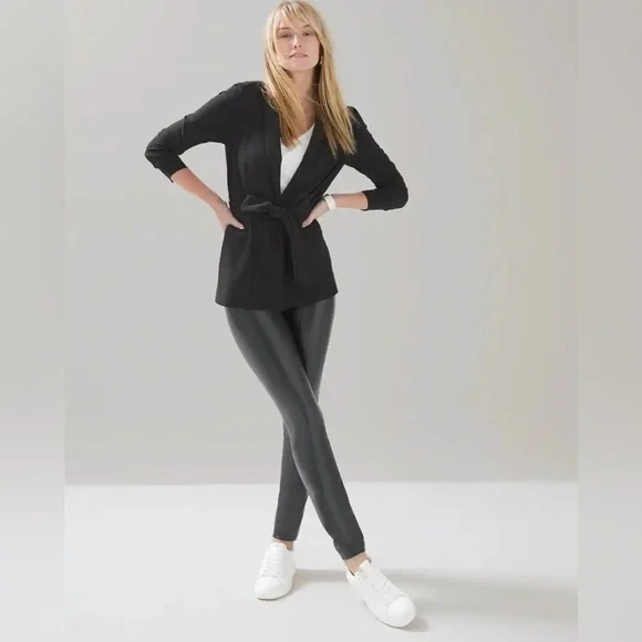 WHBM Vegan Leather Runway Legging Size 14 - Picture 1 of 12